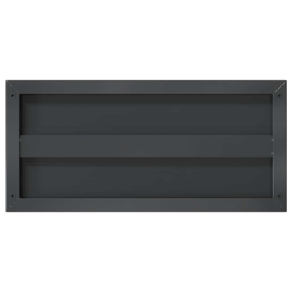 Wandregale 2 Stk. 50x23,5 cm Schwarz Edelstahl