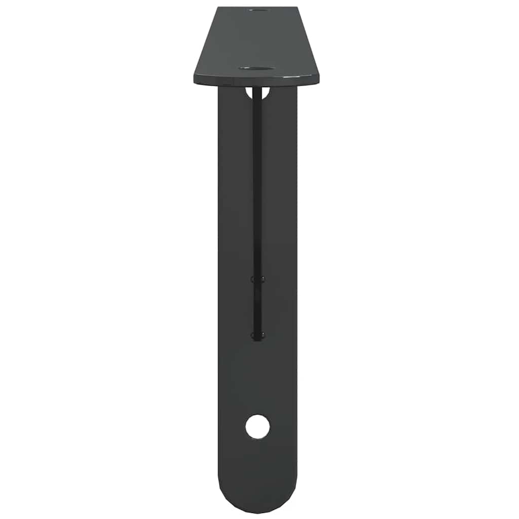 Regalträger 4 Stk. 30x2,5x15,5 cm Schwarz Edelstahl