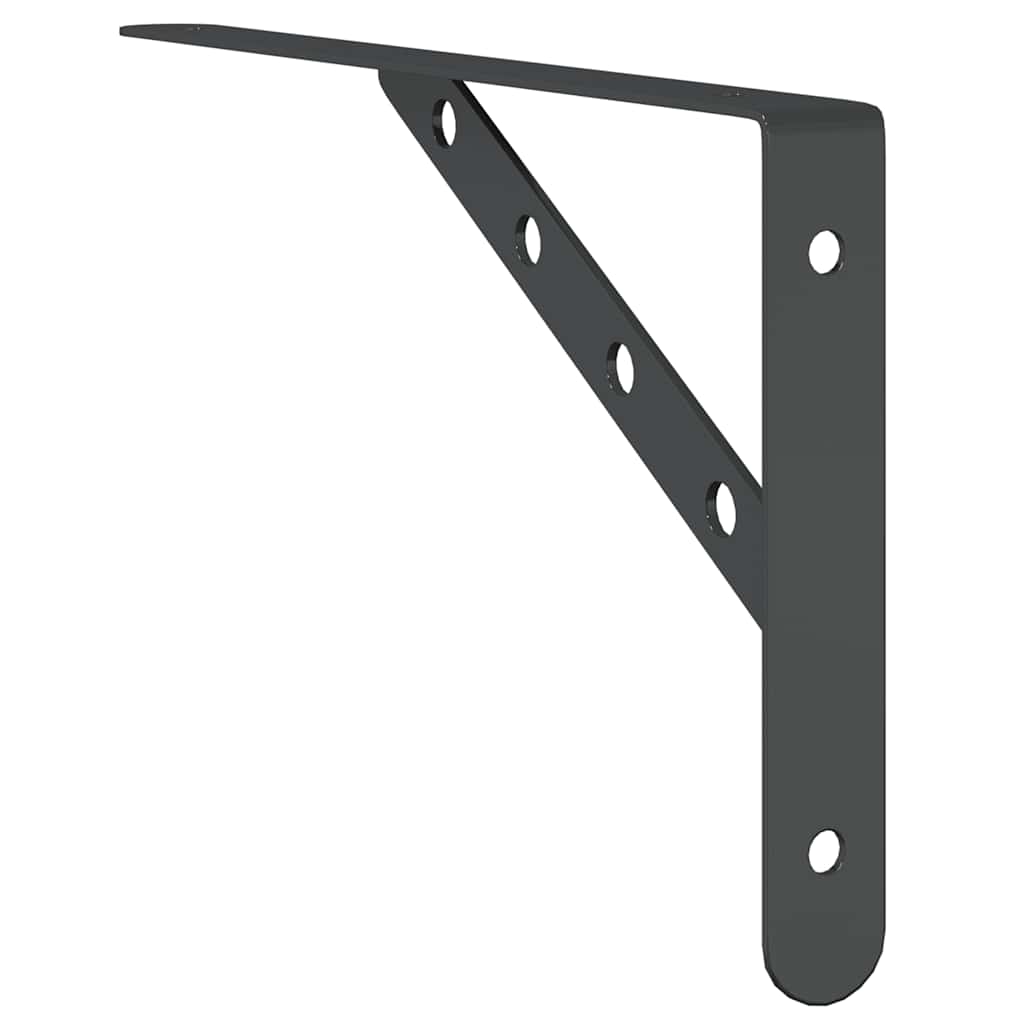 Regalträger 4 Stk. 30x2,5x15,5 cm Schwarz Edelstahl
