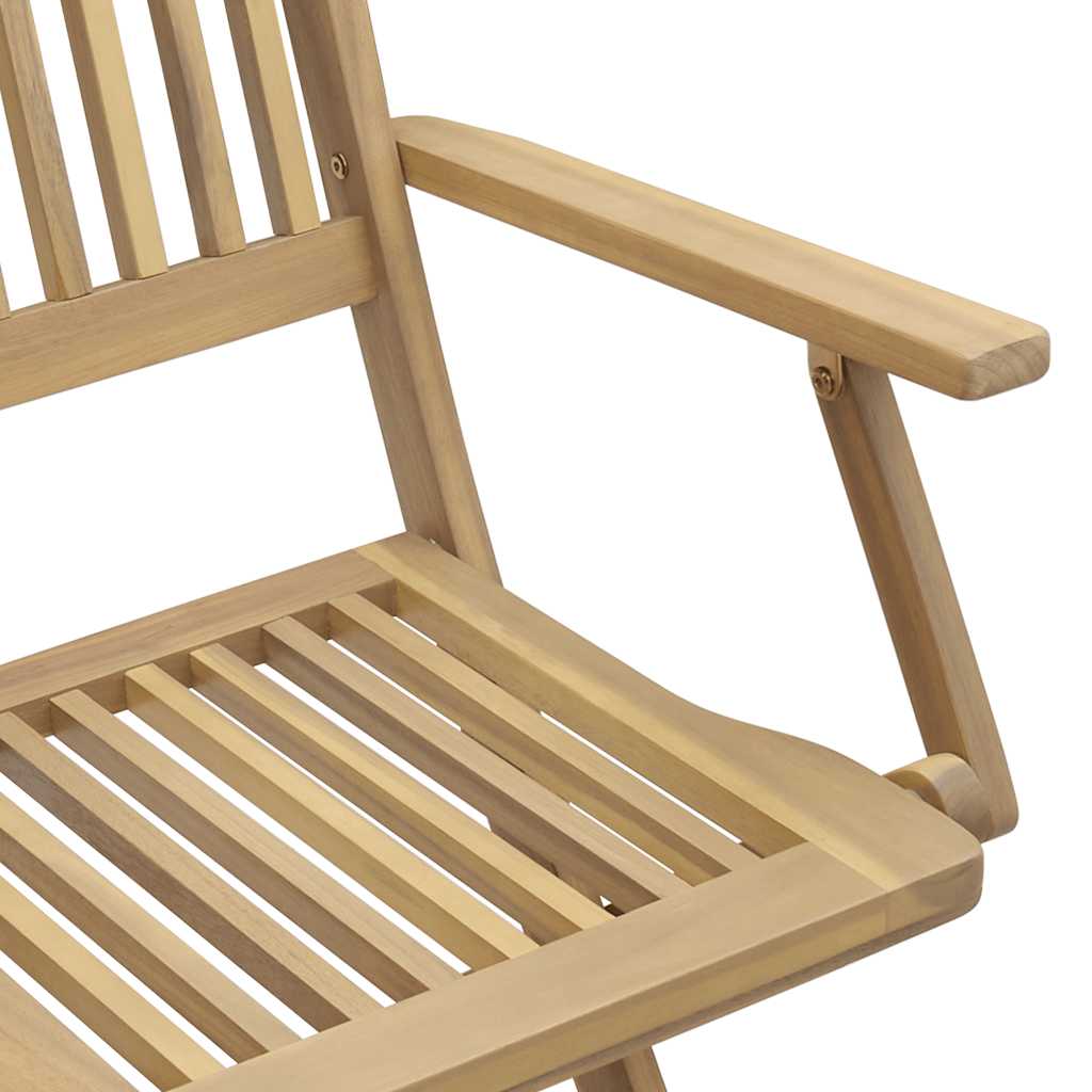 Klappstühle, 6 Stück, 54,5 x 58 x 90 cm, Massivholz Akazie