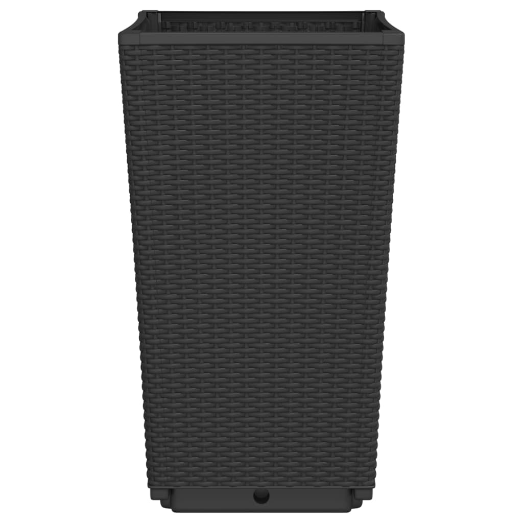 Pflanzkübel 2 Stk. Schwarz 32,5x32,5x57 cm PP