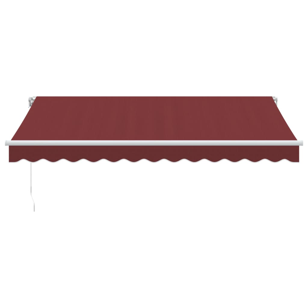 Markise Manuell mit LED Weinrot 350x250 cm