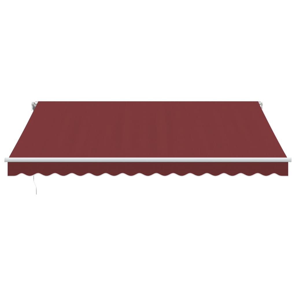 Markise Manuell mit LED Weinrot 400x350 cm