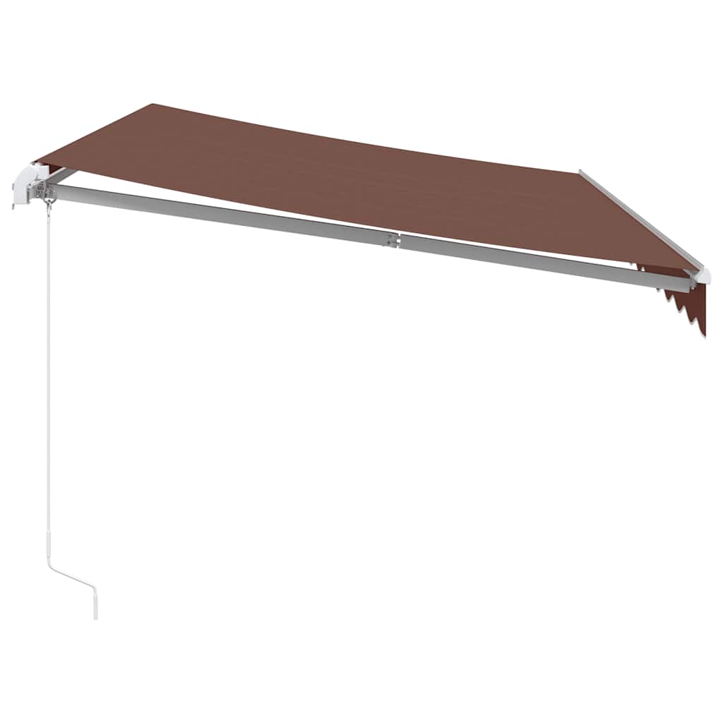 Markise Manuell mit LED Braun 350x250 cm