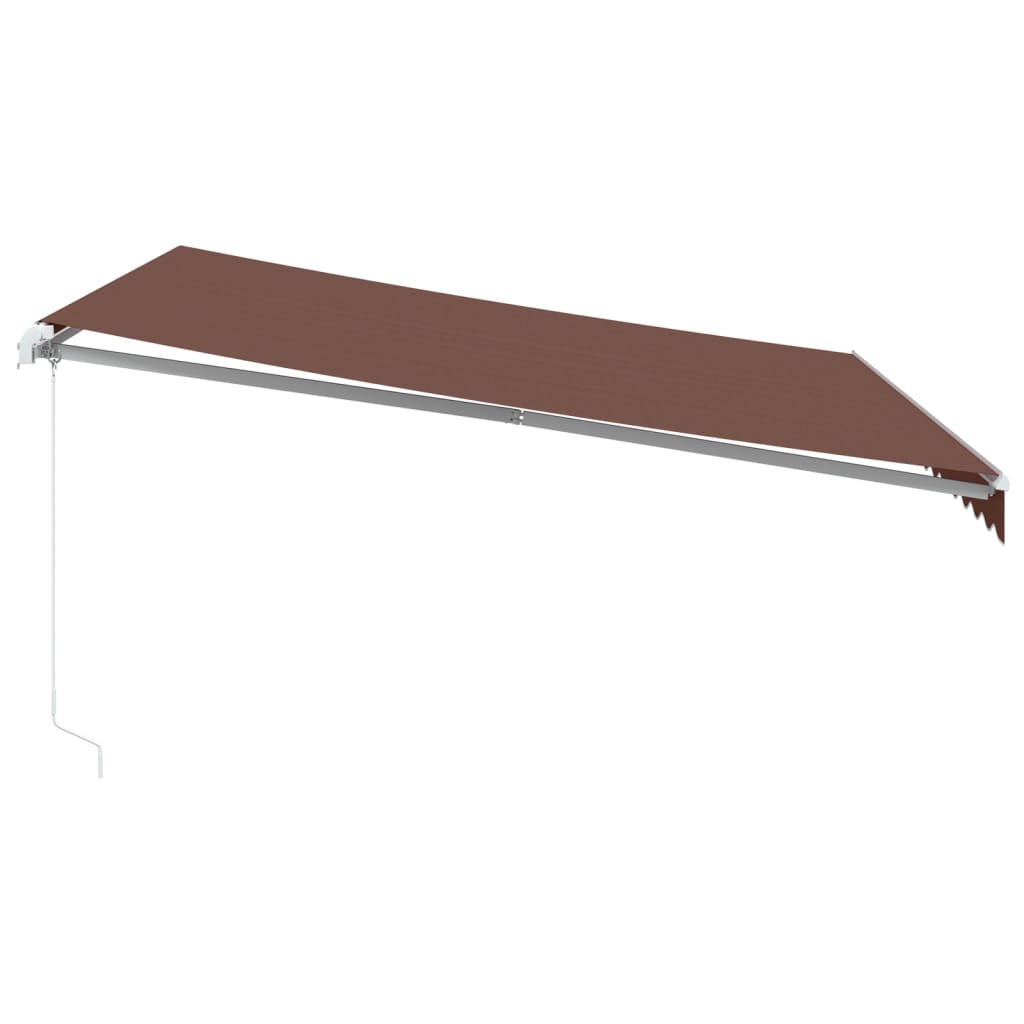 Markise Manuell mit LED Braun 400x350 cm