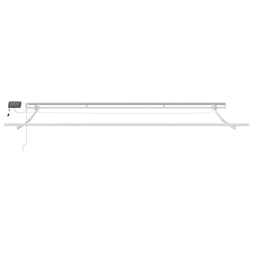 Markise Manuell mit LED Anthrazit & Weiß 500x300 cm