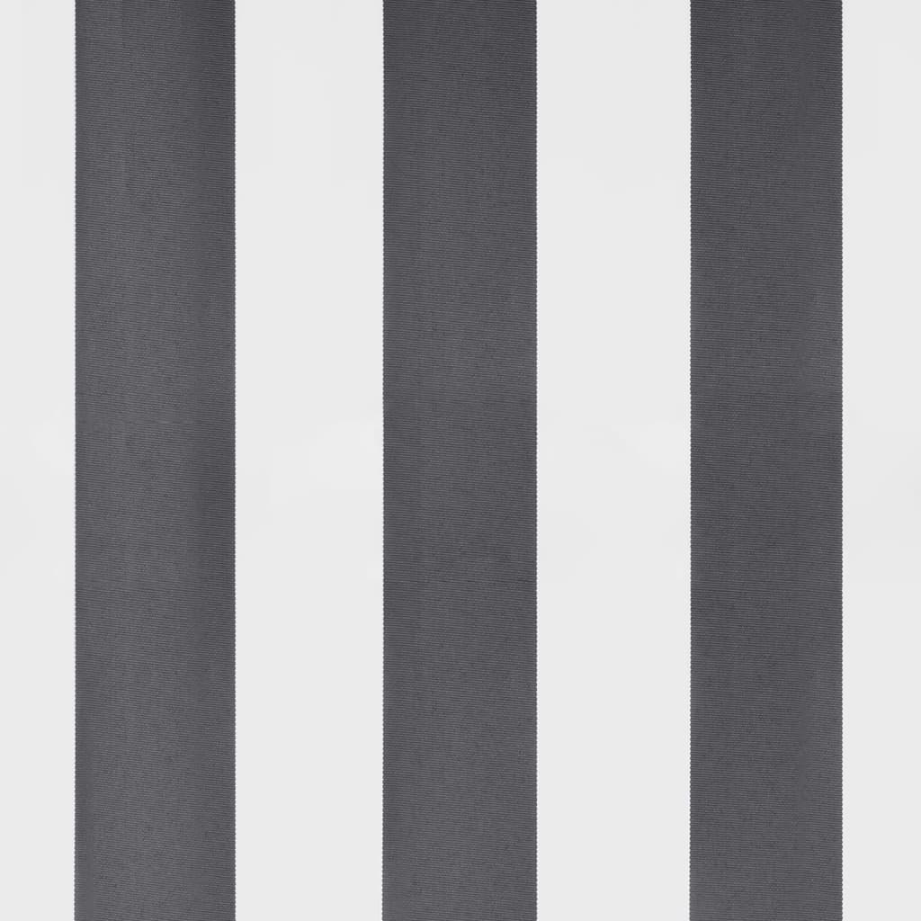 Markise Einziehbar Anthrazit & Weiß 3,5x2,5 m Stoff & Aluminium
