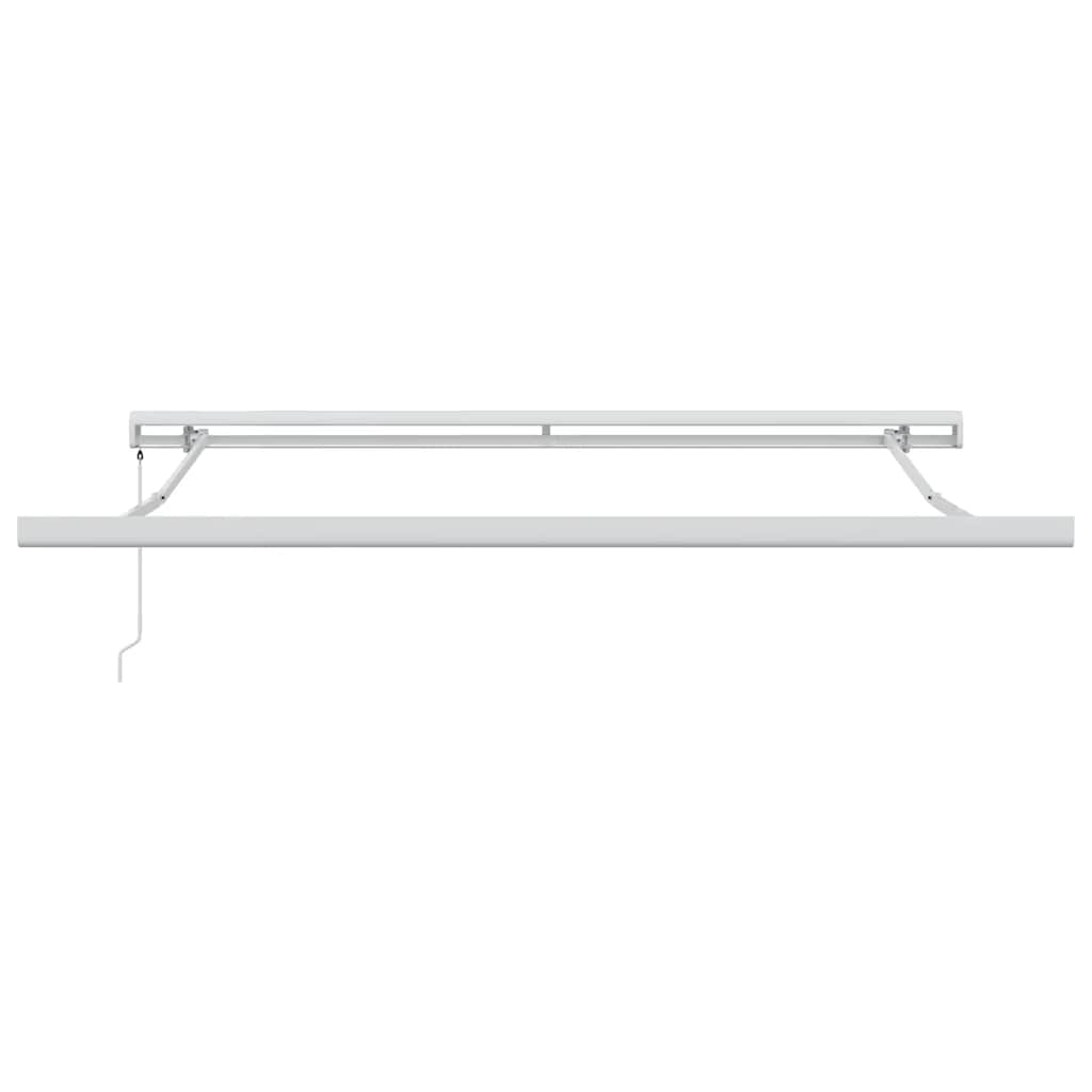 Markise Einziehbar Anthrazit und Weiß 3x2,5 m Stoff & Aluminium
