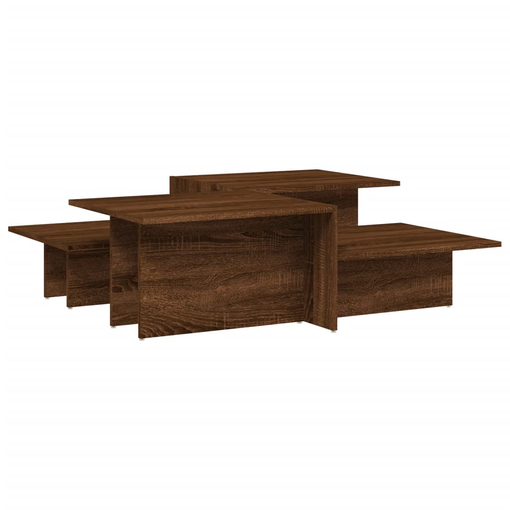 Couchtische 2 Stk. Braun Eichen-Optik Holzwerkstoff