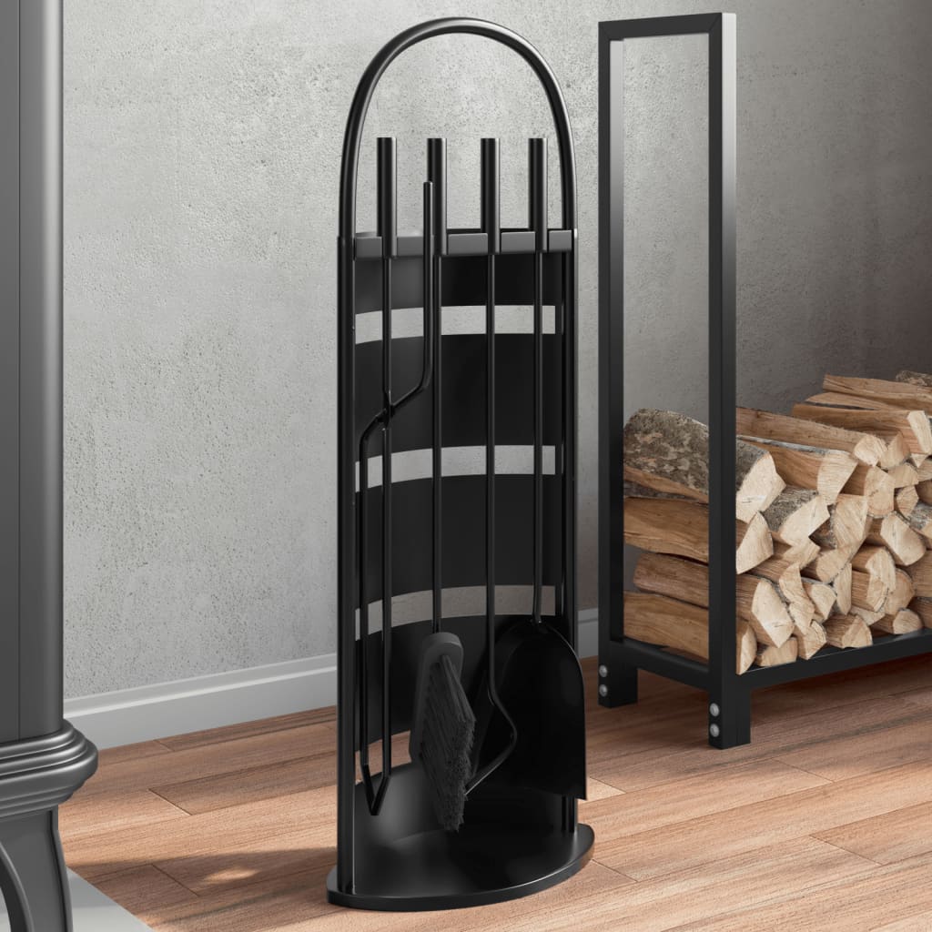 5-teiliges Kaminbesteck-Set 23 x 15 x 66 cm Stahl