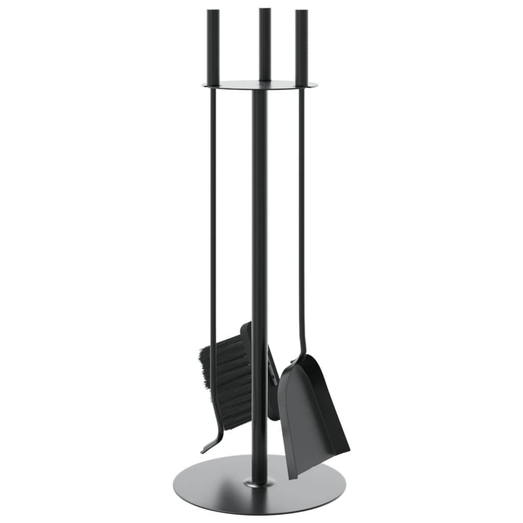 4-teiliges Kaminbesteck-Set 22 x 59 cm Stahl