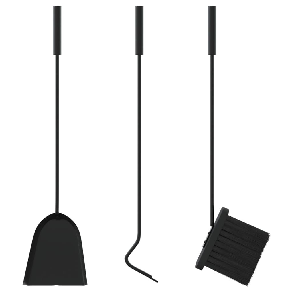4-teiliges Kaminbesteck-Set 22 x 59 cm Stahl