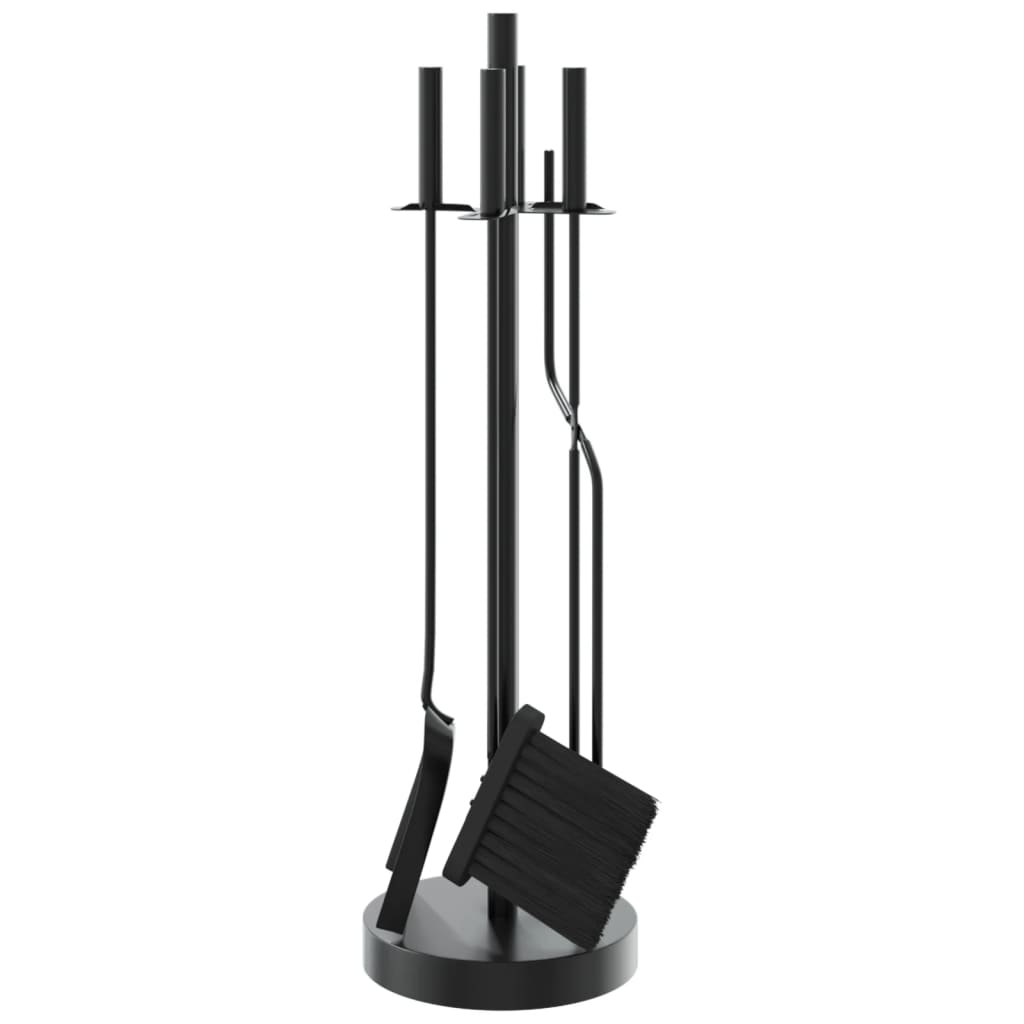 5-teiliges Kaminbesteck-Set 18 x 66 cm Stahl