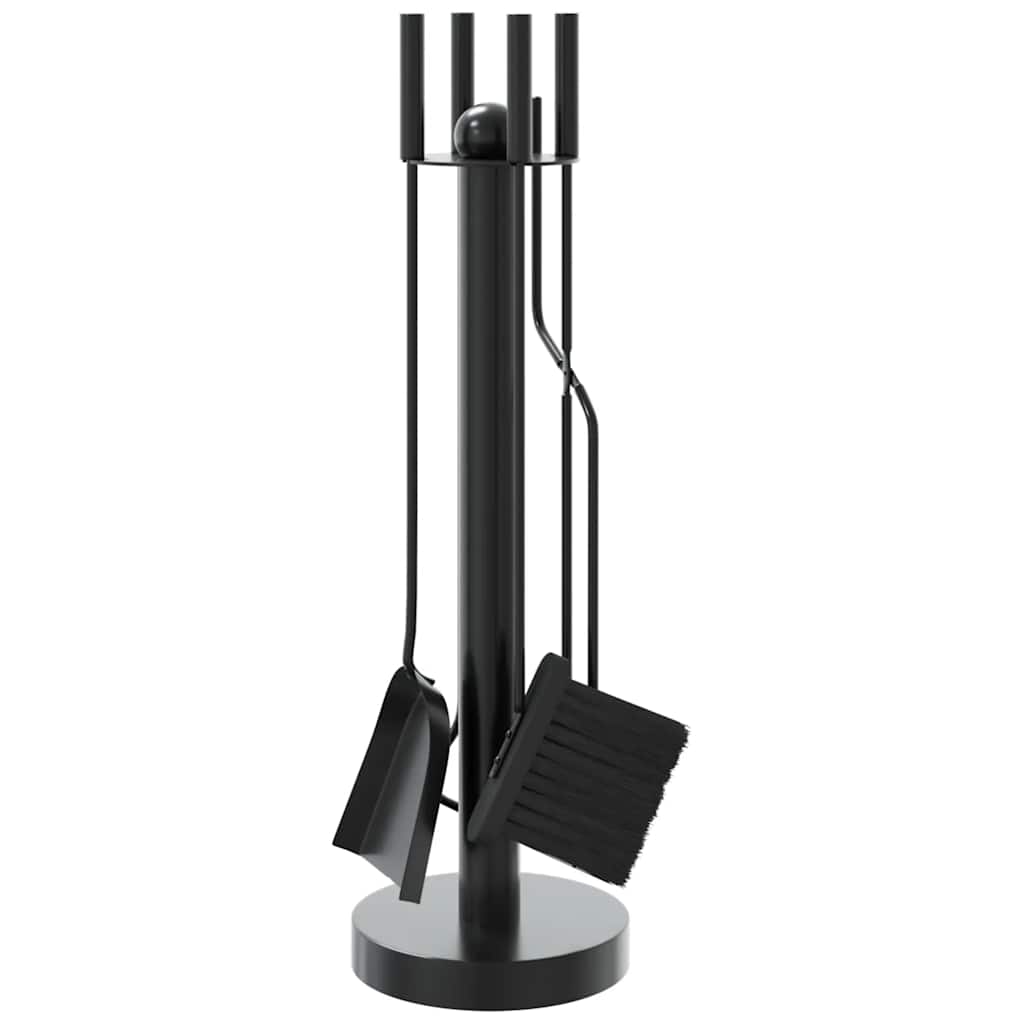 5-teiliges Kaminbesteck-Set 18x56 cm Stahl
