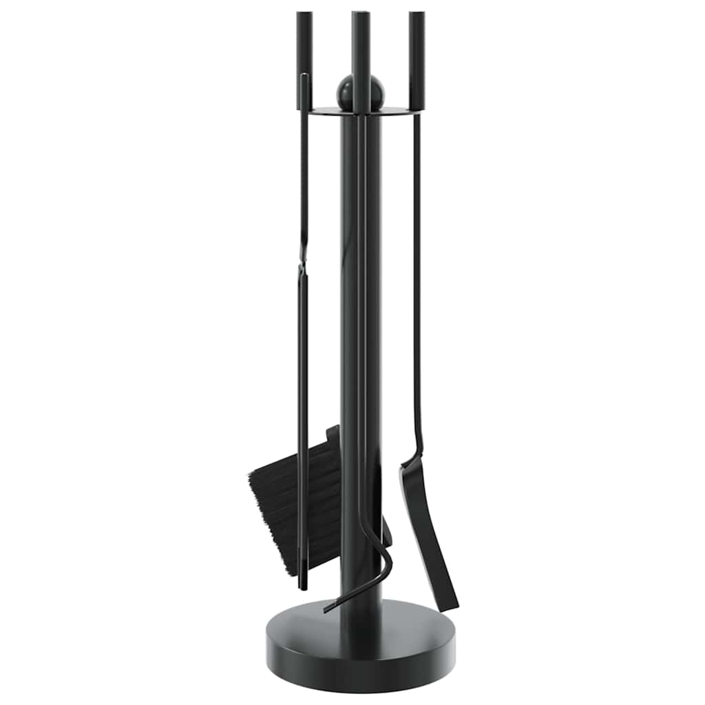 5-teiliges Kaminbesteck-Set 18x56 cm Stahl