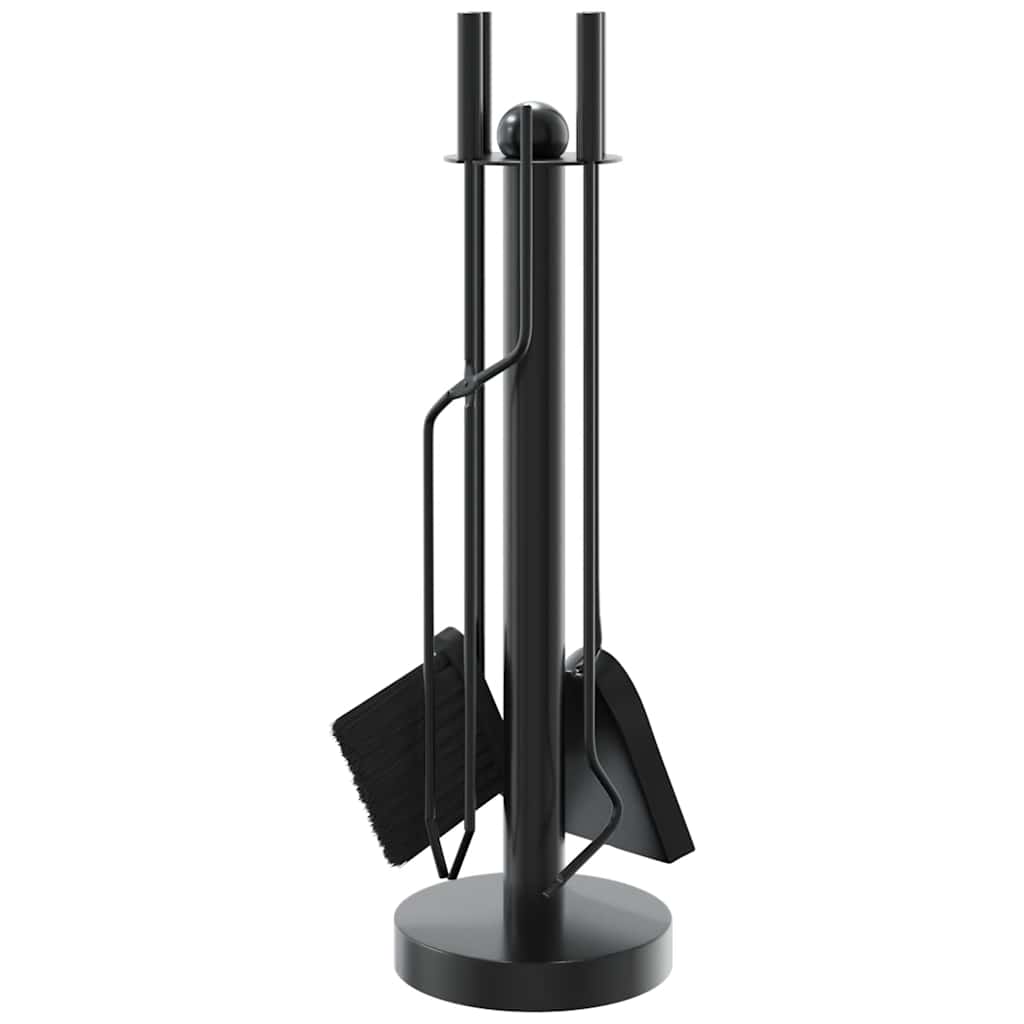 5-teiliges Kaminbesteck-Set 18x56 cm Stahl