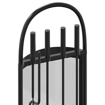 5-teiliges Kaminbesteck-Set 23 x 15 x 66 cm Stahl