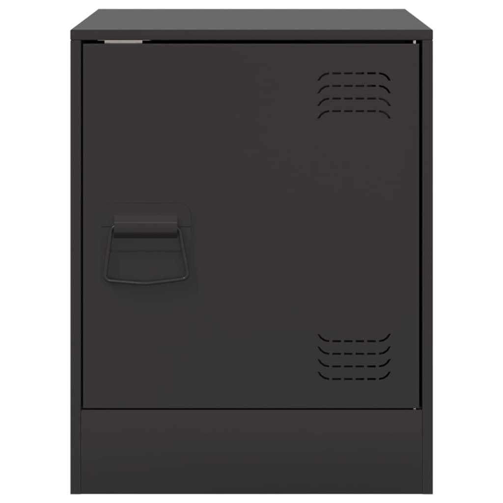 Tables de chevet 2 pcs. Noir 34,5x39x44 cm en acier