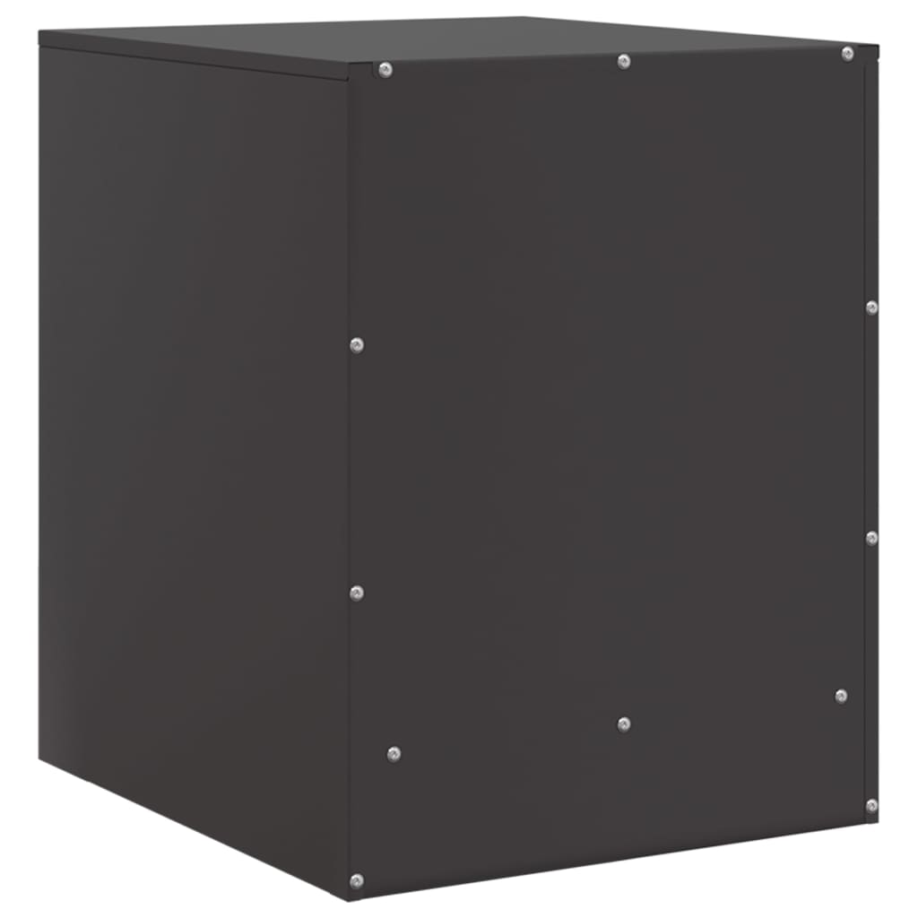 Tables de chevet 2 pcs. Noir 34,5x39x44 cm en acier