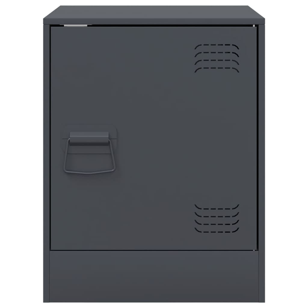 Bedside tables 2 pcs. Anthracite 34.5x39x44 cm steel