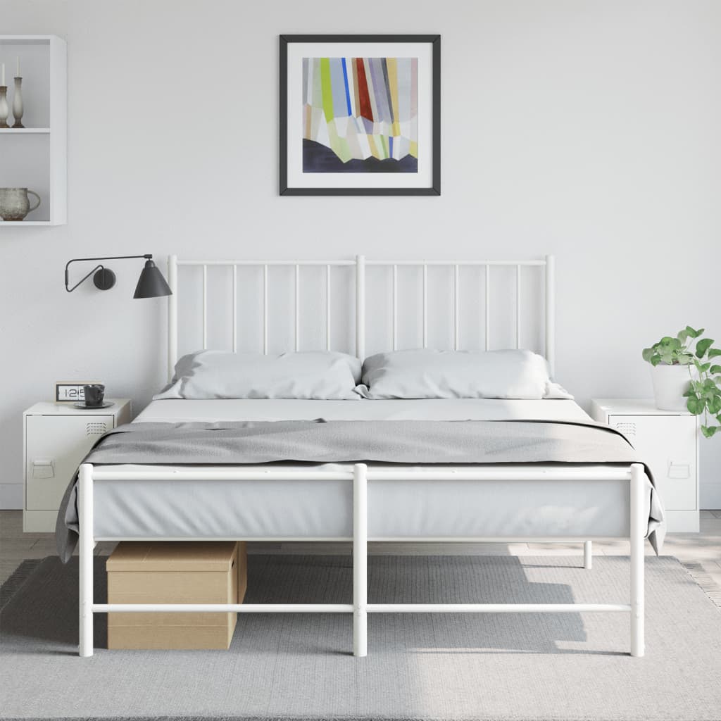 Tables de chevet 2 pcs. Blanc 34,5x39x44 cm en acier