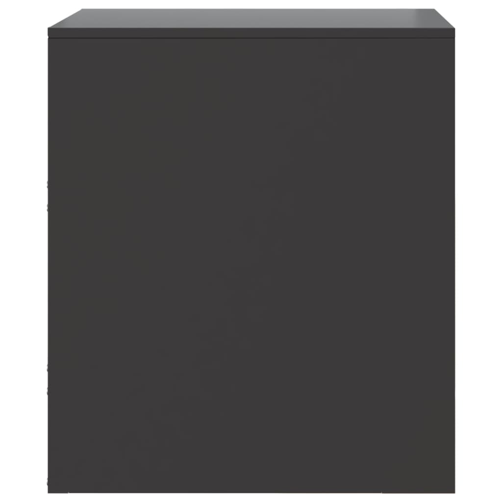 Tables de chevet 2 pcs. Noir 34,5x39x44 cm en acier