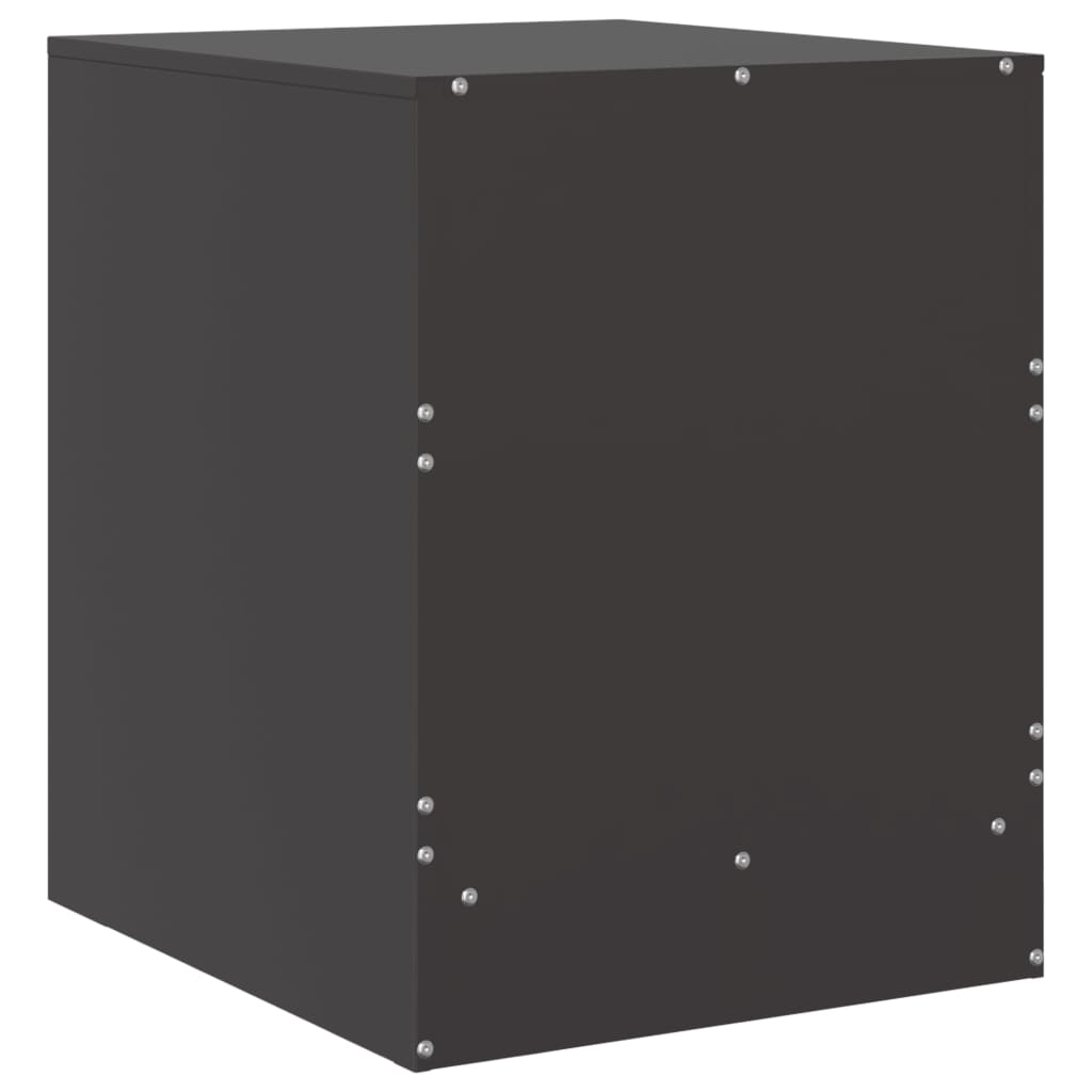 Tables de chevet 2 pcs. Noir 34,5x39x44 cm en acier