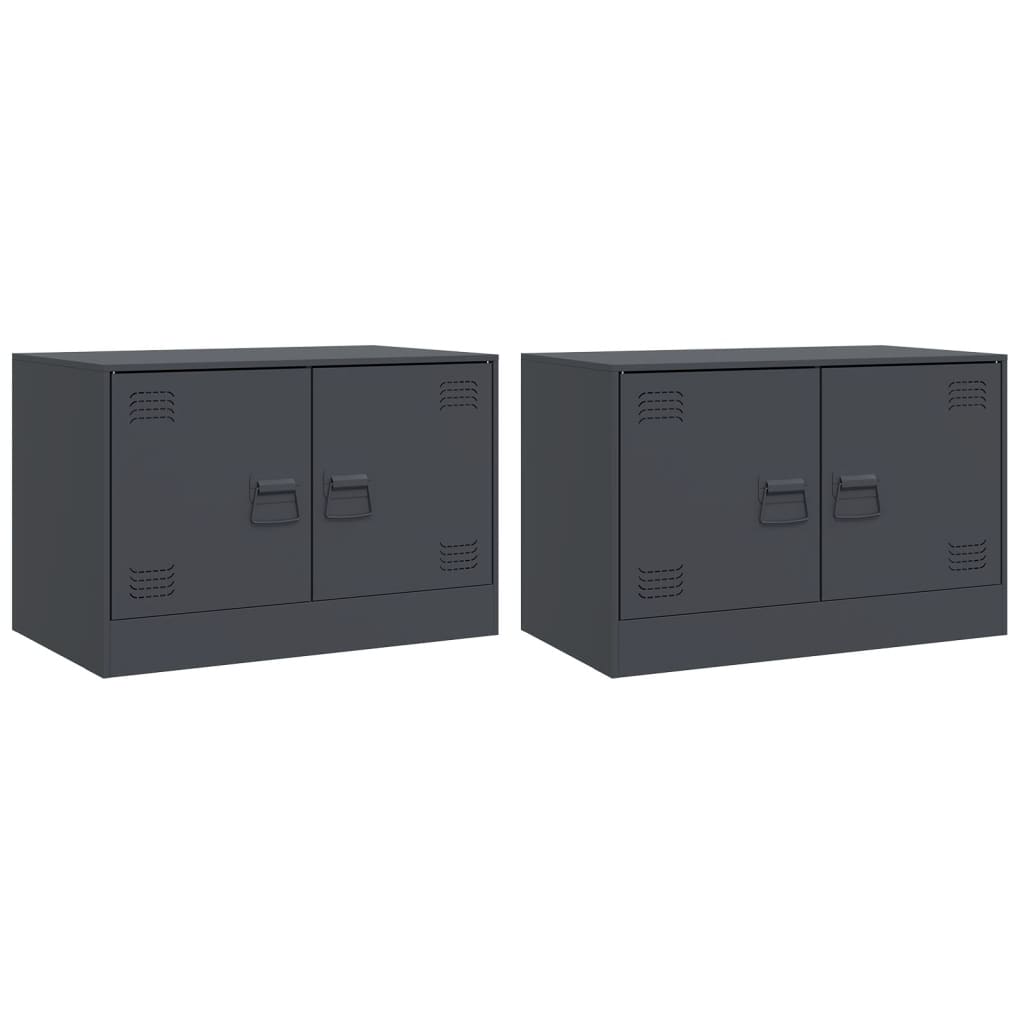 Meubles TV 2 pcs. Anthracite 67x39x44 cm en acier