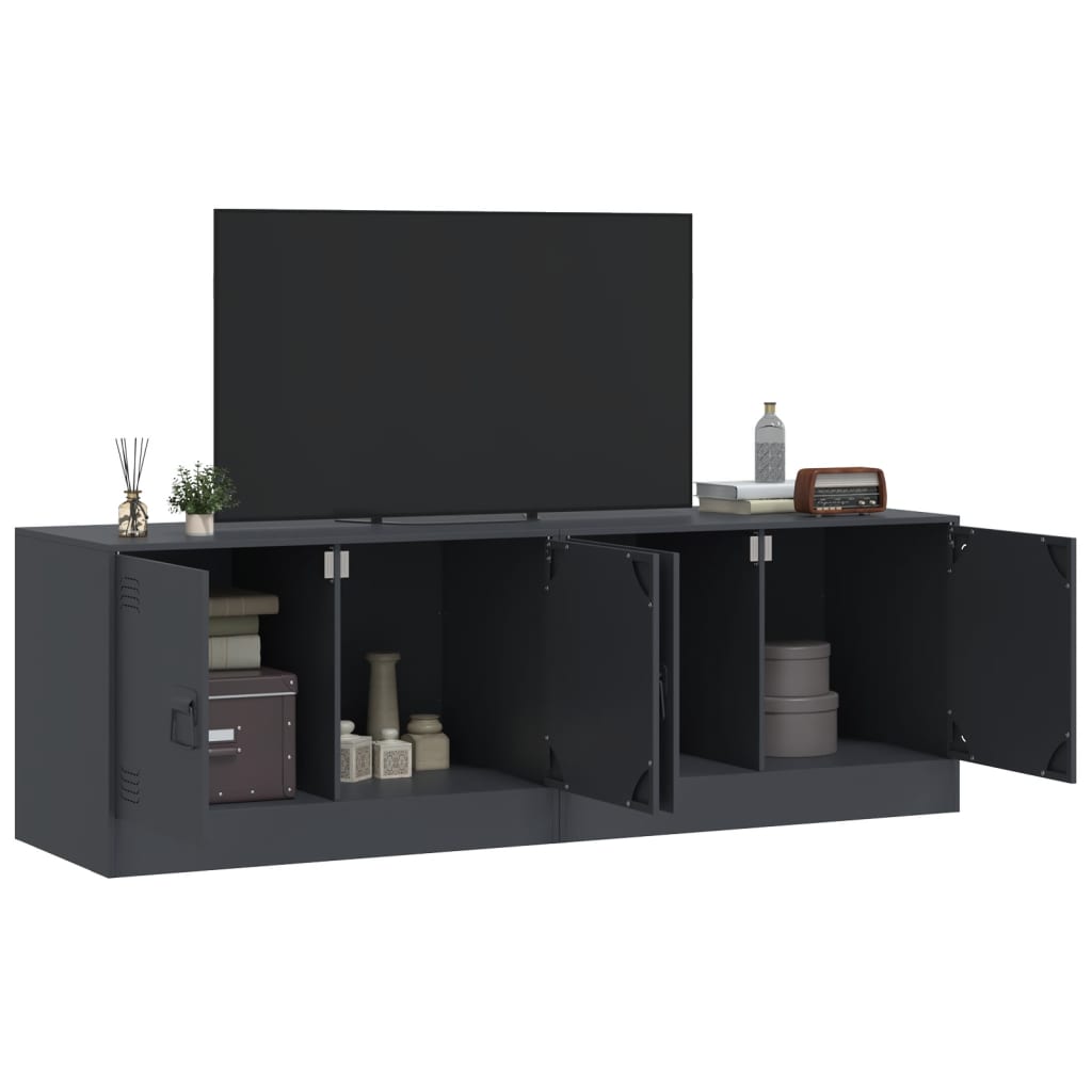 Meubles TV 2 pcs. Anthracite 67x39x44 cm en acier