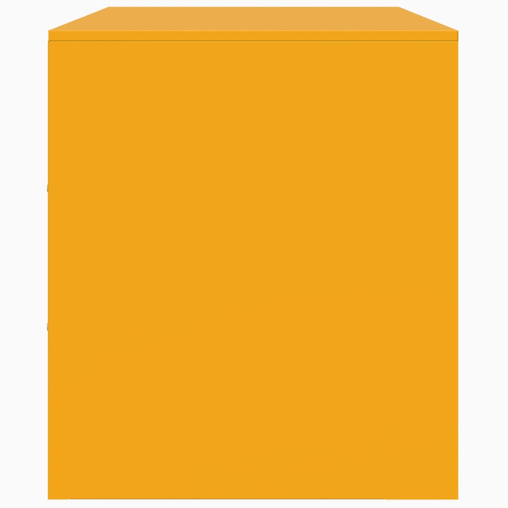 Meuble TV jaune moutarde 67x39x44 cm en acier