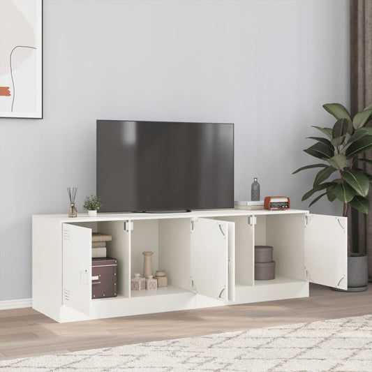 Meubles TV 2 pcs. Blanc 67x39x44 cm en acier