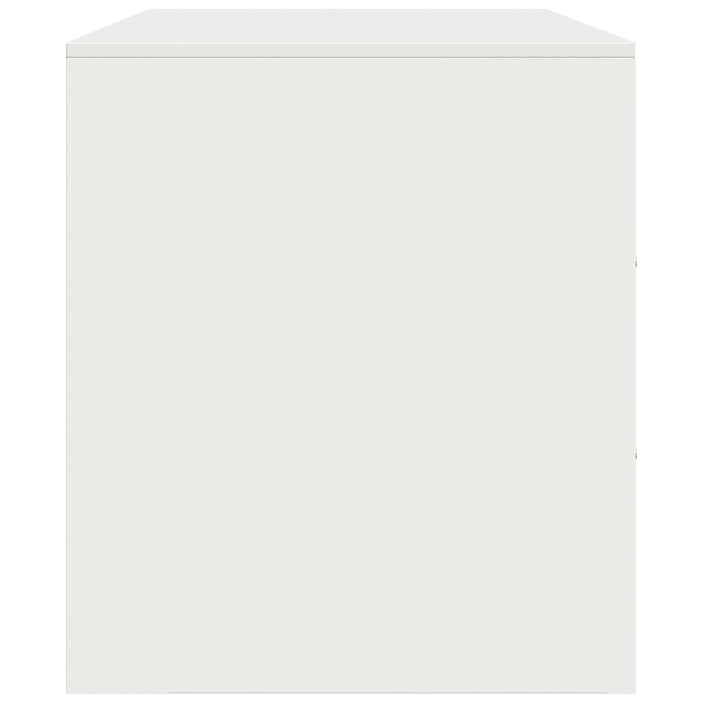 Meuble TV blanc 99x39x44 cm en acier