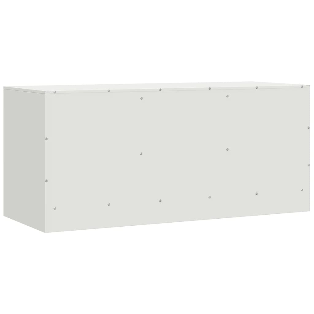 Meuble TV blanc 99x39x44 cm en acier