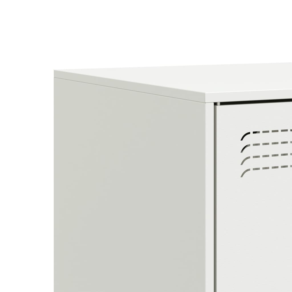 Meuble TV blanc 99x39x44 cm en acier