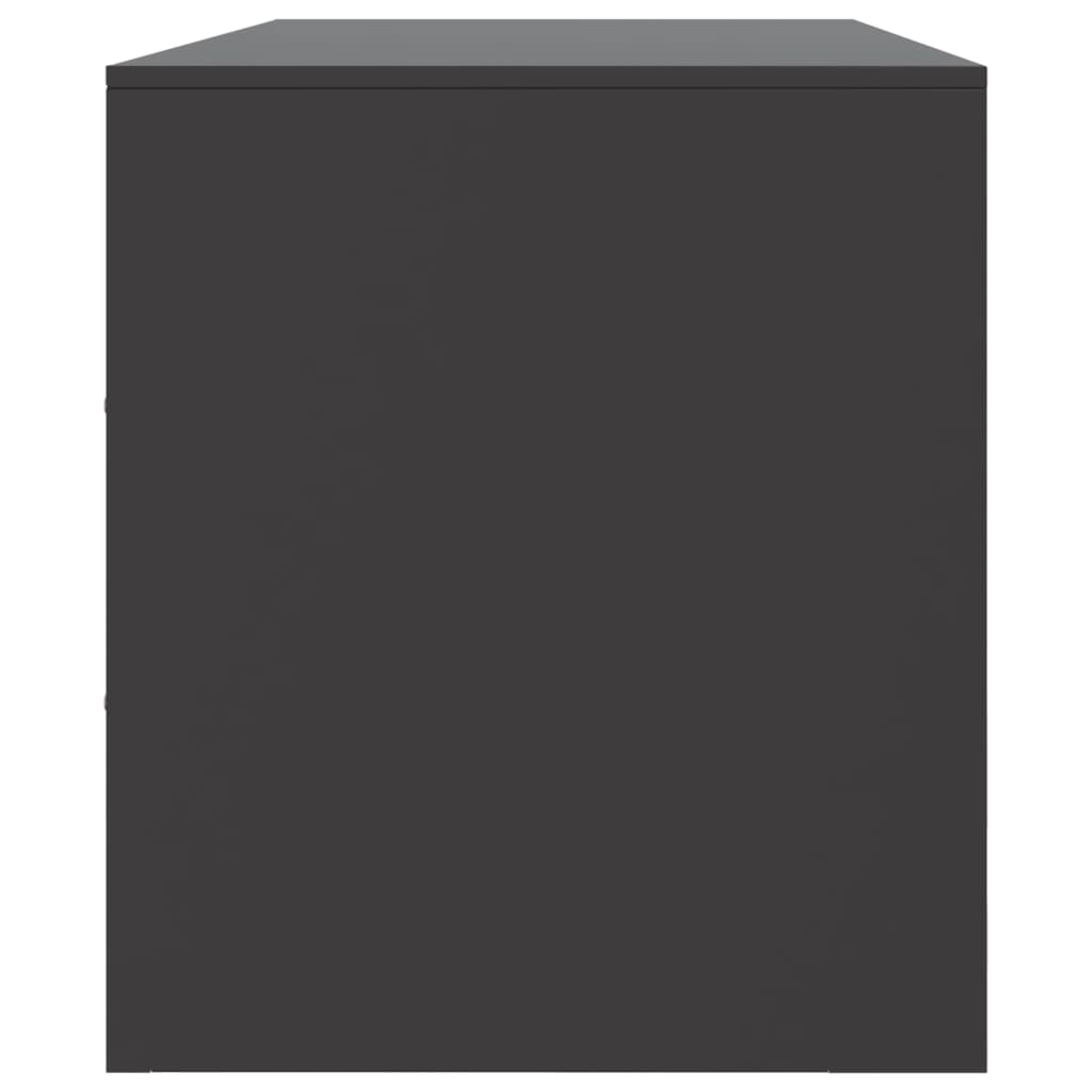 Meuble TV noir 99x39x44 cm en acier
