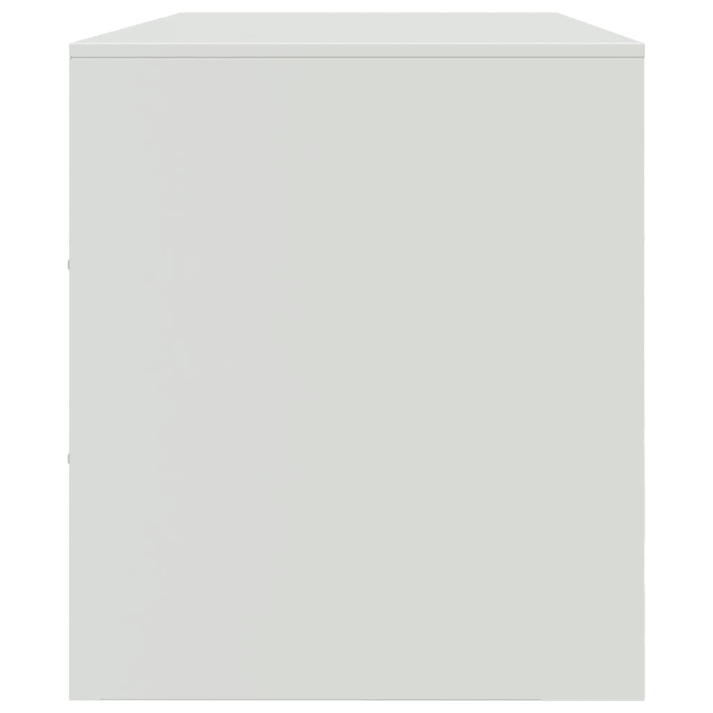 Meuble TV blanc 99x39x44 cm en acier