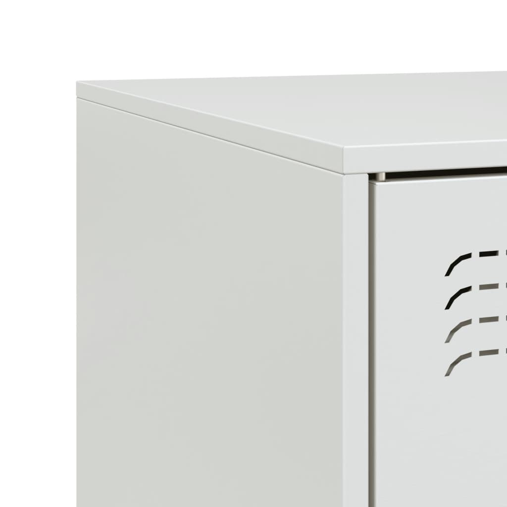 Meuble TV blanc 99x39x44 cm en acier