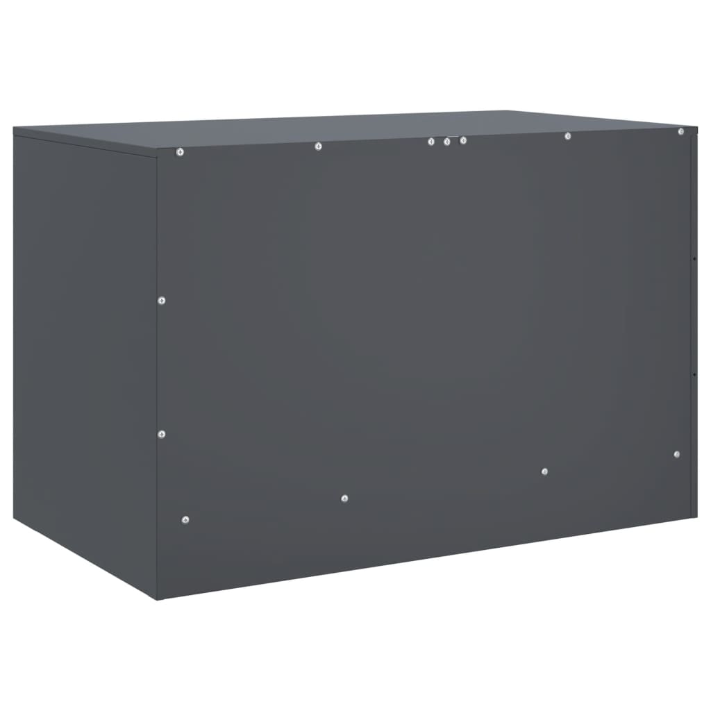 Meuble TV anthracite 67x39x44 cm en acier