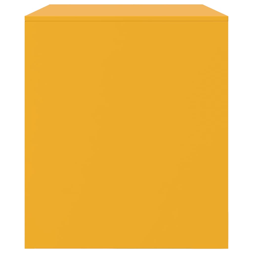 Meuble TV jaune moutarde 67x39x44 cm en acier