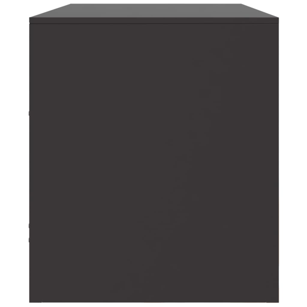 Meuble TV noir 99x39x44 cm en acier