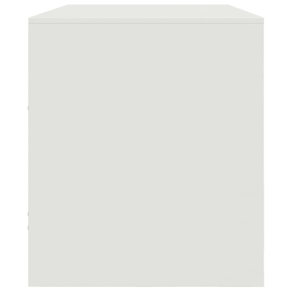 Meuble TV blanc 99x39x44 cm en acier