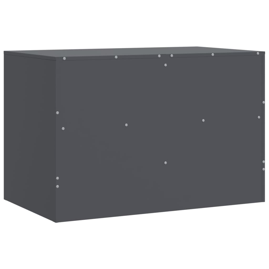 Meuble TV anthracite 67x39x44 cm en acier