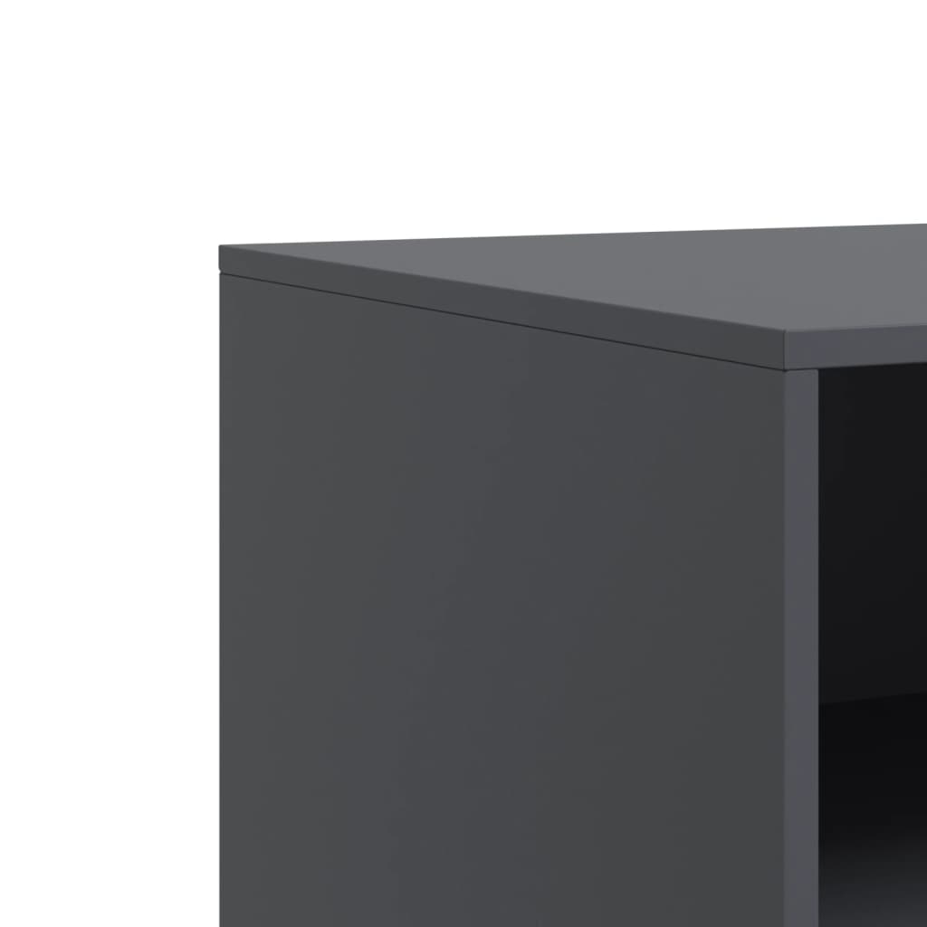 Meuble TV anthracite 67x39x44 cm en acier