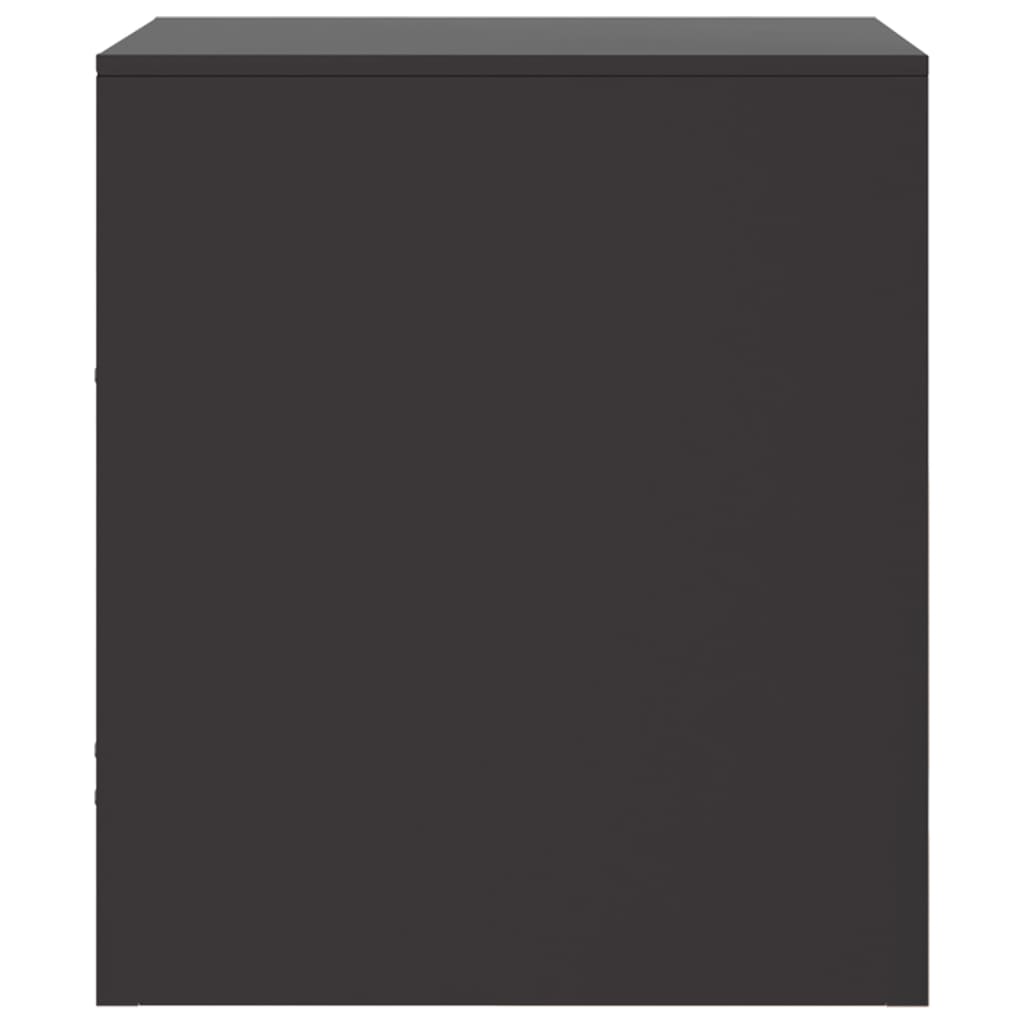 Tables de chevet 2 pcs. Noir 34,5x39x44 cm en acier