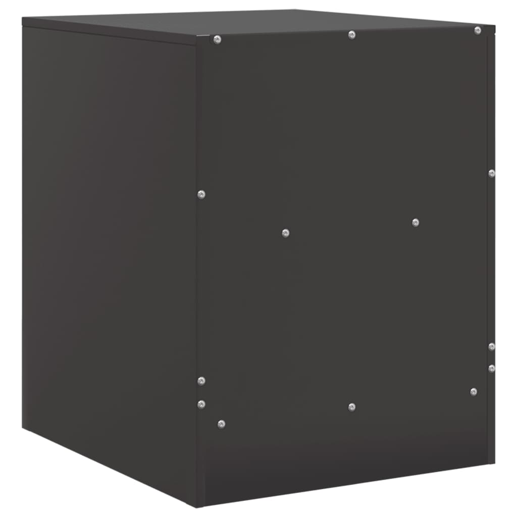 Tables de chevet 2 pcs. Noir 34,5x39x44 cm en acier