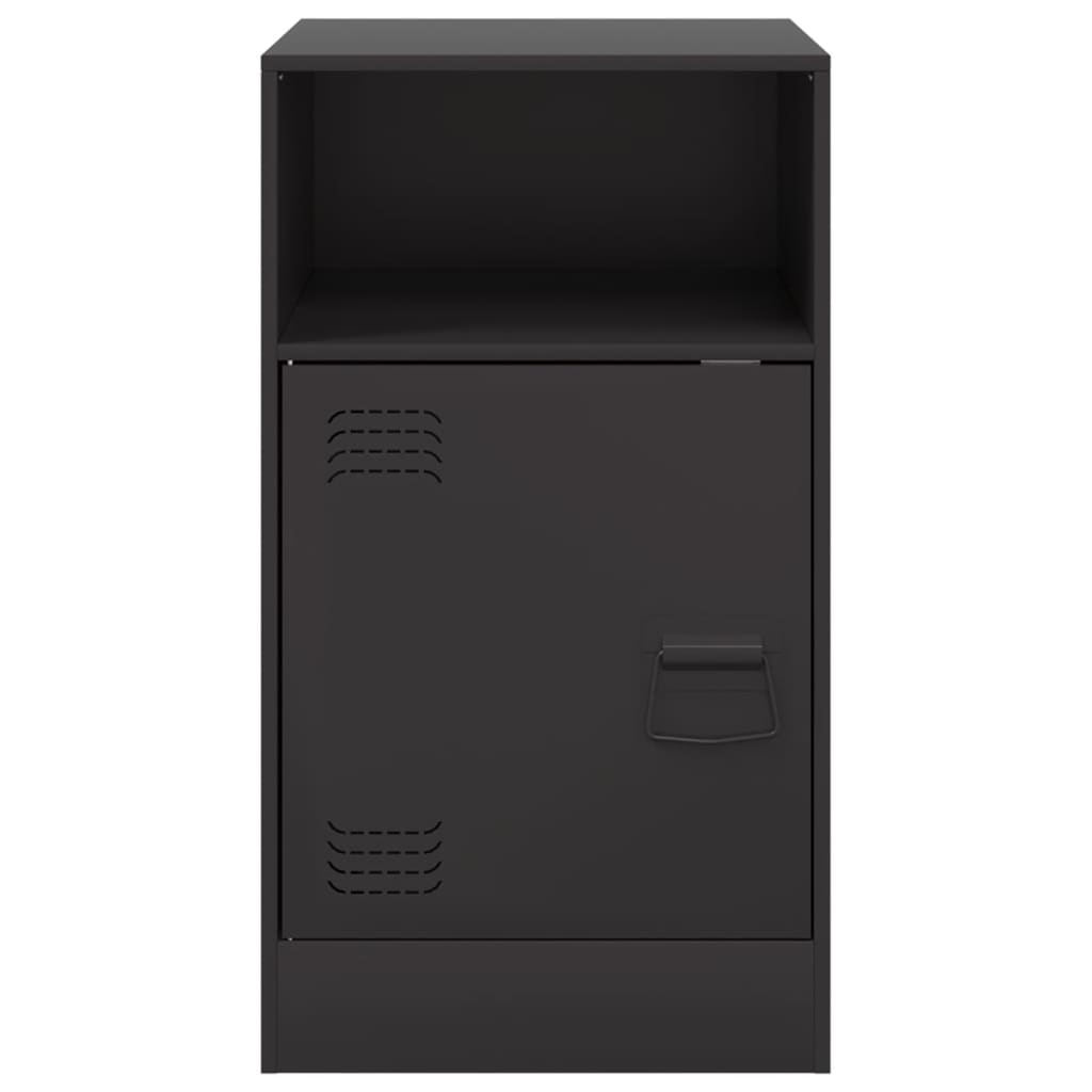 Bedside Table Black 34.5x39x62 cm Steel