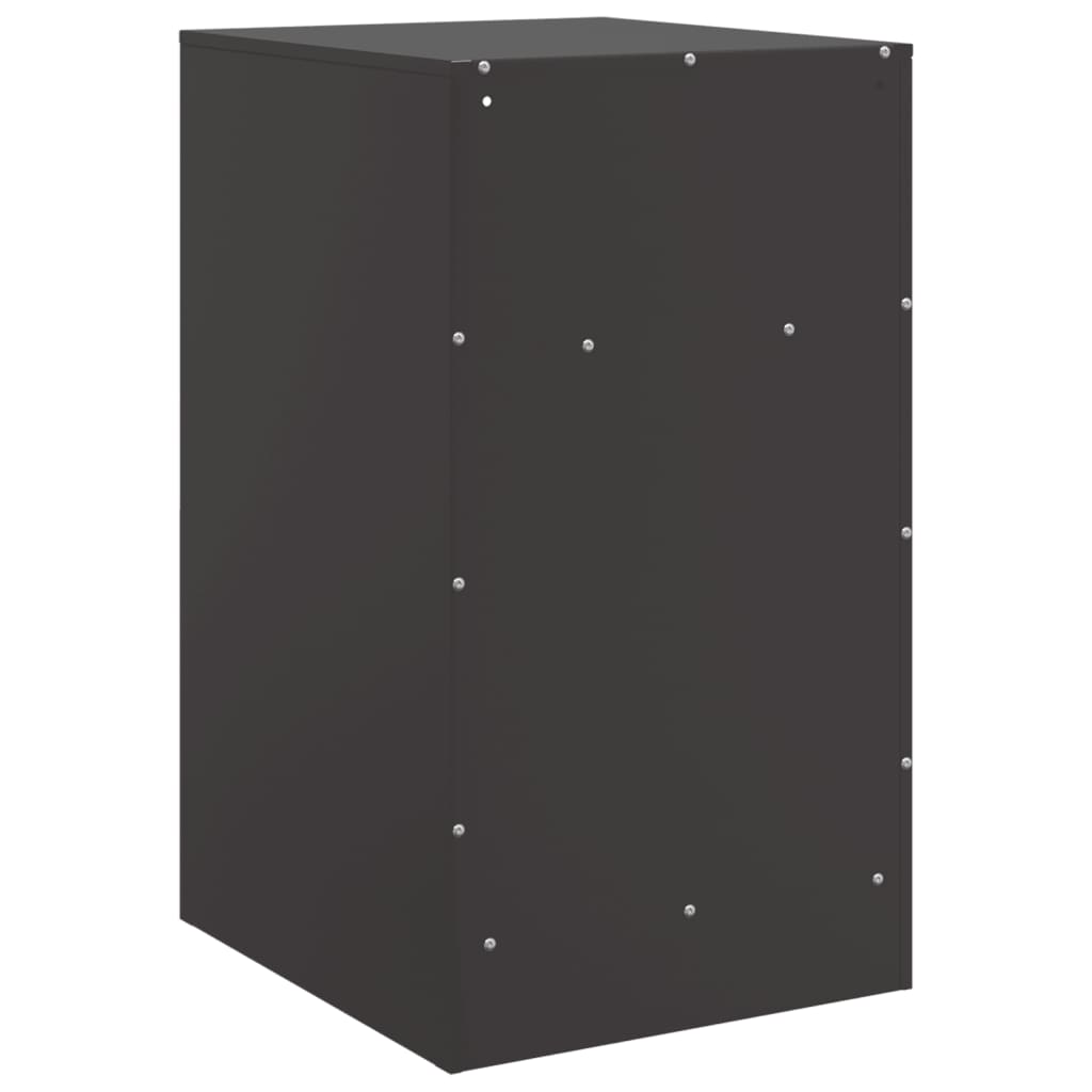Bedside Table Black 34.5x39x62 cm Steel
