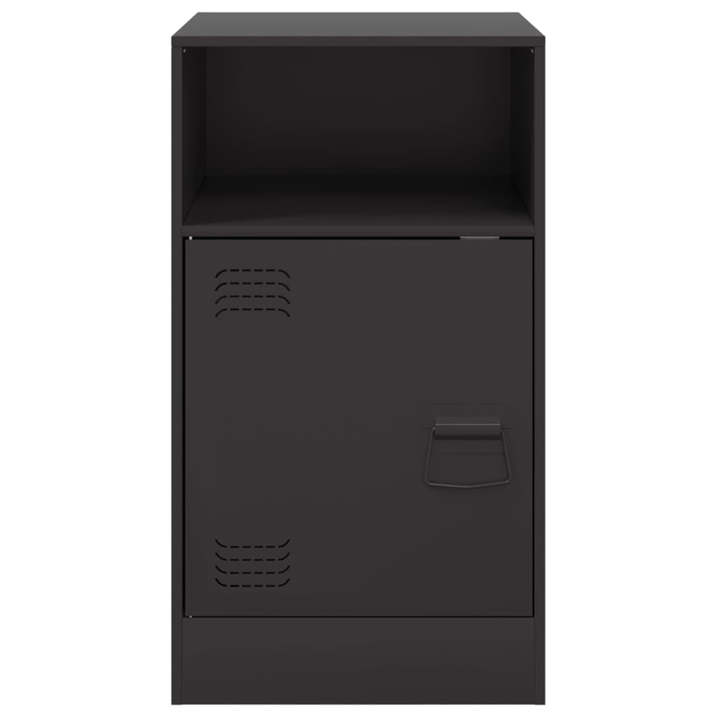 Tables de chevet 2 pcs. Noir 34,5x39x62 cm acier