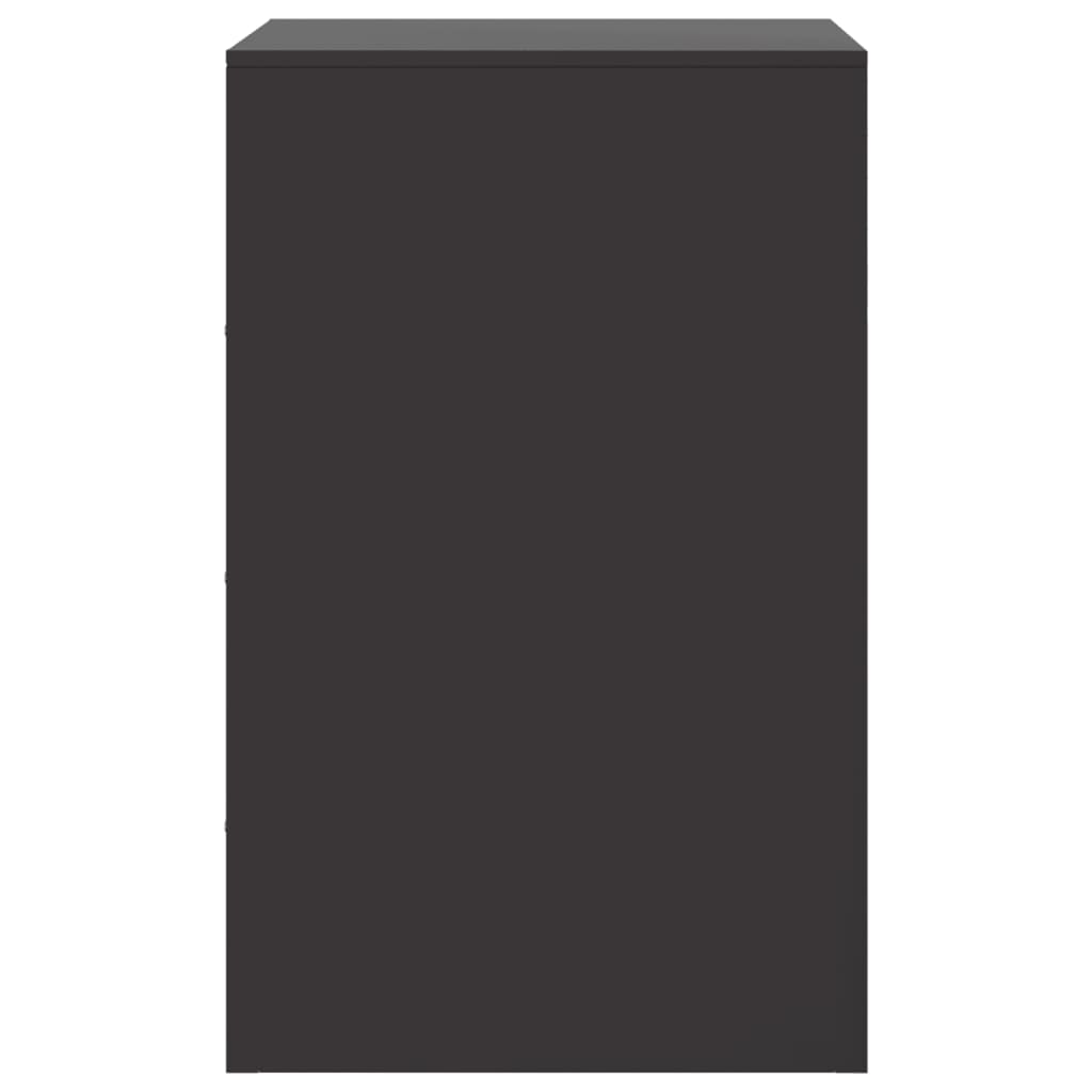 Tables de chevet 2 pcs. Noir 34,5x39x62 cm acier