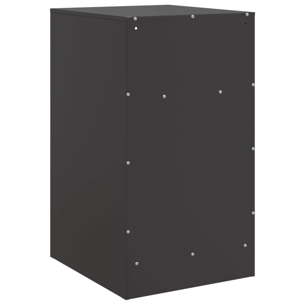Tables de chevet 2 pcs. Noir 34,5x39x62 cm acier